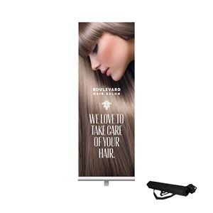 24" x 79" Retractable Banner Display Kit - Graphic, Hardware, Case