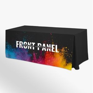 Liquid Repellent 4' Fitted Table Cover - Front Panel Print