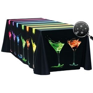 Liquid Repellent 8' Table Throw Cover - Fully Dye Sublimated