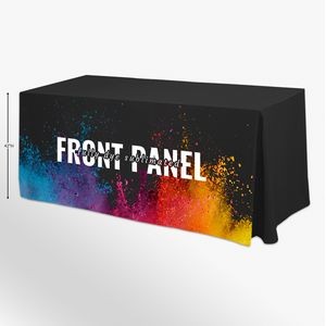 8' Fitted Table Cover, Counter Height - Full Color Front Panel