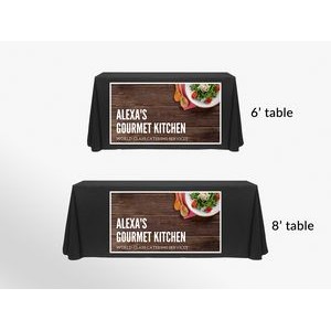 Liquid Repellent 6'/8' Convertible Table Cover Throw - Fully Dye Sublimated