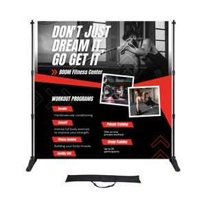 8' x 8' Full Color Adjustable Banner Display, FREE Carry Bag