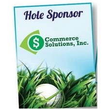 Hole Sponsor Golf Sign w/Golf Ball (Vertical, 12"x18")