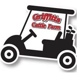 Die Cut Golf Sign w/Golf Cart