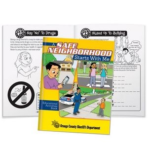 Personalized A Safe Neighborhood Starts With Me Educational Activities Book