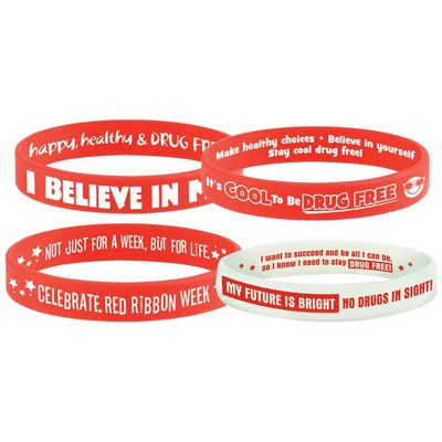 Red Ribbon Silicone Bracelet 100-Piece Assortment Pack