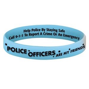 Police Officers Are My Friends Glow-In-The-Dark Silicone Awareness Bracelets