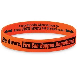 Be Aware, Fire Can Happen Anywhere Fire Safety Mood-Changing Silicone Bracelet