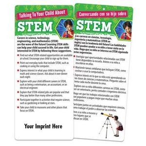 Talking To Your Child About STEM Two-Sided English/Spanish Glancer - Personalized