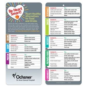 Be Heart Smart! Heart-Healthy Alternatives For Food And Drinks 2-Sided Glancer - Personalized