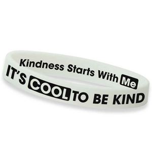It's Cool To Be Kind Glow In-The-Dark 2-Sided Silicone Awareness Bracelets