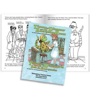 Timmy The Dinosaur Goes To The Emergency Room English/Spanish - Personalized