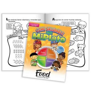 Eat Healthy With MyPlate Spanish Language Parent-Child Activities Book - Personalized