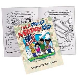 I'm A Proud Military Kid Educational Activities Book - Personalized
