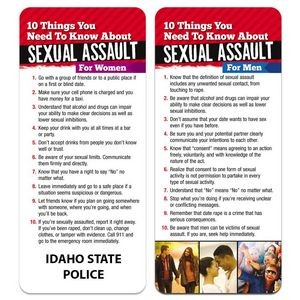 10 Things You Need To Know About Sexual Assault 2-Sided Glancer For Women & Men - Personalized