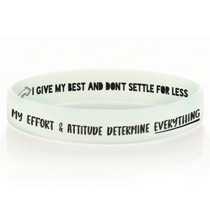 My Effort & Attitude Determine Everything Positive 2-Sided Silicone Bracelet