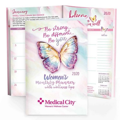 2022 Women's Monthly Planner With Wellness Tips - Personalized