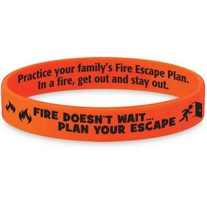 Fire Doesn't Wait...Plan Your Escape Fire Safety Mood-Changing Silicone Bracelet
