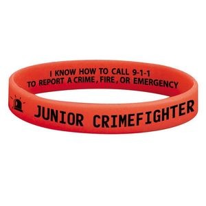 Junior Crimefighter 2-Sided Glow-In-The-Dark Silicone Awareness Bracelet