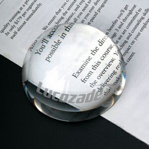 Glass Crystal Dome Optical Paperweight