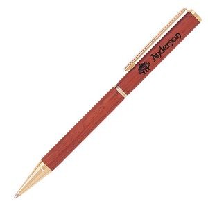 Rosewood Collection Ballpoint Pen w/Brass Accents
