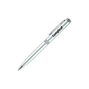 Orion Aluminum Ballpoint Pen w/Diamond Cut Middle Ring (Silkscreen)