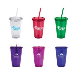 16 Oz. Ruby Double Wall Acrylic Cup