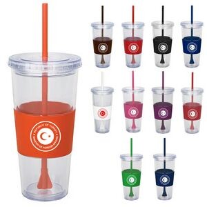 20 Oz. Cecily Double Wall Clear Acrylic Cup