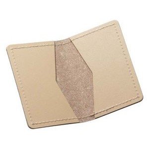 Bonded Leather Business Card Holder w/Raw Edges