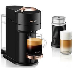 De'Longhi Nespresso Vertuo Next Premium Black/Rose Gold Coffee Maker w/Aeroccino