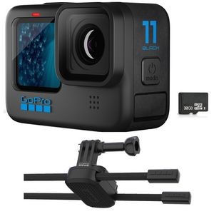 GoPro® HERO11 Black Camera w/GoPro® Gumby (Flexible Mount) + GoPro® 32GB microSD Memory Card