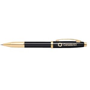 Sheaffer® 100 Glossy Black Rollerball Pen with Gold Tone Trims