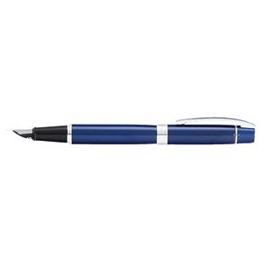 Sheaffer® 300 Glossy Blue Fountain Pen with Chrome Plated Trims