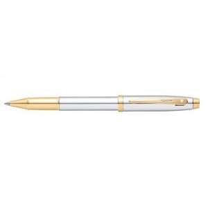 Sheaffer® 100 Glossy Chrome/Gold Tone Rollerball Pen