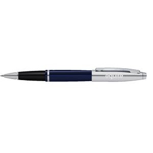 Cross® Calais™ Blue Lacquer Rollerball Pen with Chrome Cap
