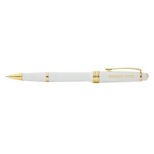 Cross® Bailey Light™ White Resin Rollerball Pen with Gold Accents