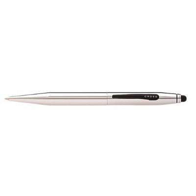 Cross® Tech2™ Chrome Ballpoint Stylus Pen w/Satin Black Clip