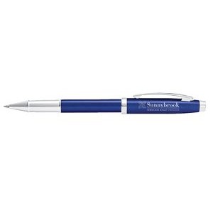 Sheaffer® 100 Glossy Blue Lacquer Rollerball Pen with Chrome Plated Trims