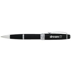 Cross® Bailey™ Black Lacquer Selectip® Rollerball Pen with Chrome Accents