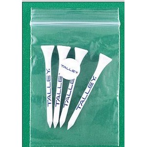 Golf Tee Polybag Combo Pack with (4) 3 1/4 Inch Tees, and (1) Ball Marker