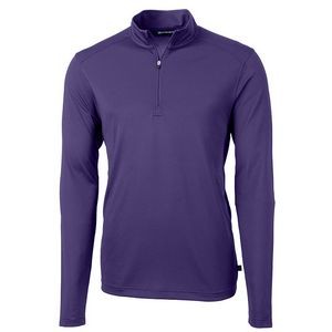 Cutter and Buck Men's Virtue Eco Pique Recycled Quarter Zip Pullover