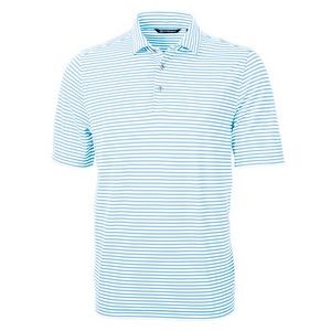 Cutter and Buck Men's Virtue Eco Pique Stripe Recycled Polo
