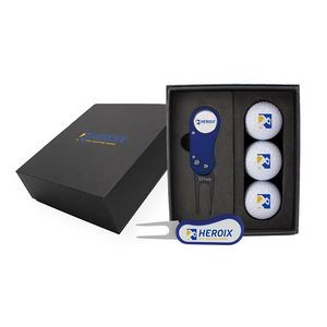 Flix Lite DS Divot Tool & Golf Ball Mini Presentation Box