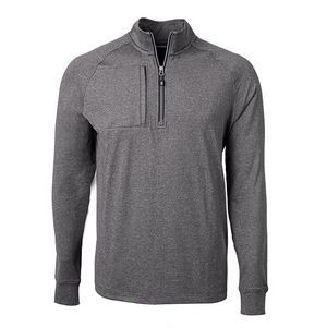 Cutter and Buck Men's Adapt Eco Knit Heather Recycled Pullover (Quarter Zip)
