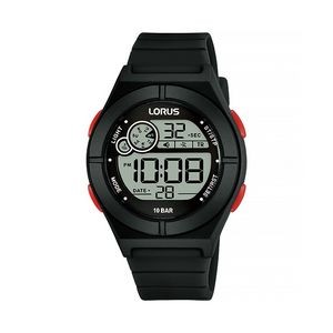 Lorus R2363N Multi-Functional Digital Watch - Black and Red