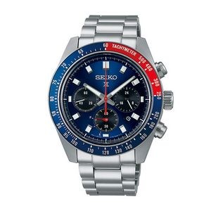 Seiko Prospex SSC913 Solar Chronograph Diver Men's Watch - Blue and Red