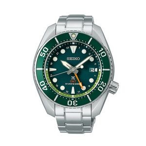 Seiko Prospex SFK003 Solar Diver Men's Watch - Silver and Green
