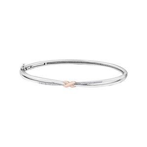 Diamond Bangle in 10K Gold(0.10 CT. T.W.) - Silver and Rose