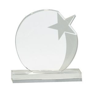 6" Clear Crystal Round Shooting Star