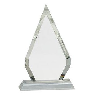 8 1/2" Crystal Diamond on Clear Pedestal Base